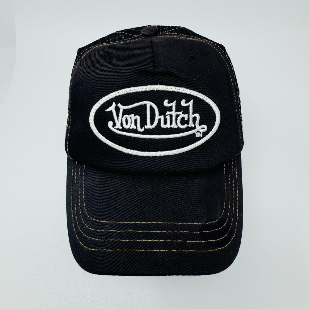 Vintage‎ Von Dutch Trucker Hat Black Mesh Snapback Cap VH-V250302 Kustommade